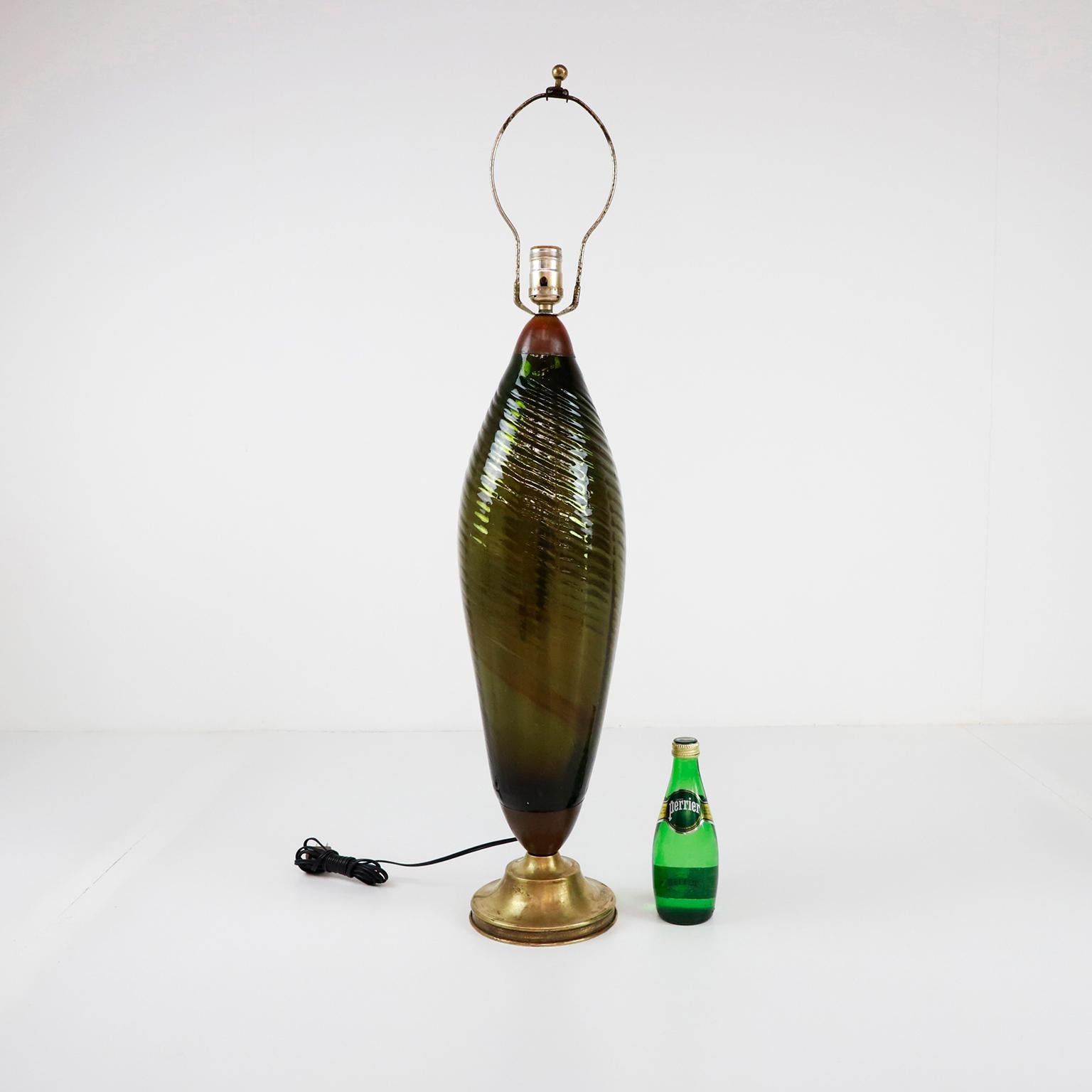 Mid-Century Modern Mexican Handmade Glass Lamp For Sale