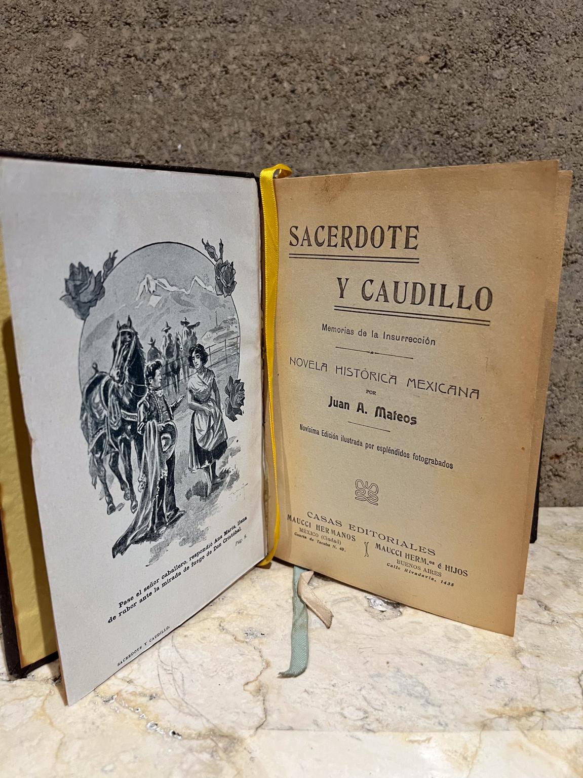 Mid-Century moderno Libro storico messicano Juan A. Mateos Sacerdote e leader Sacerdote e caudillo in vendita