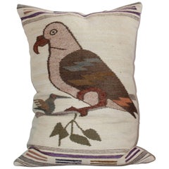 Antique Mexican Indian Weaving Bird Pillow