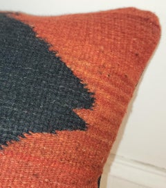 Mexican Indian Weaving Black Bear Pillow