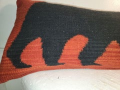 Mexican Indian Weaving Black Bear Pillow
