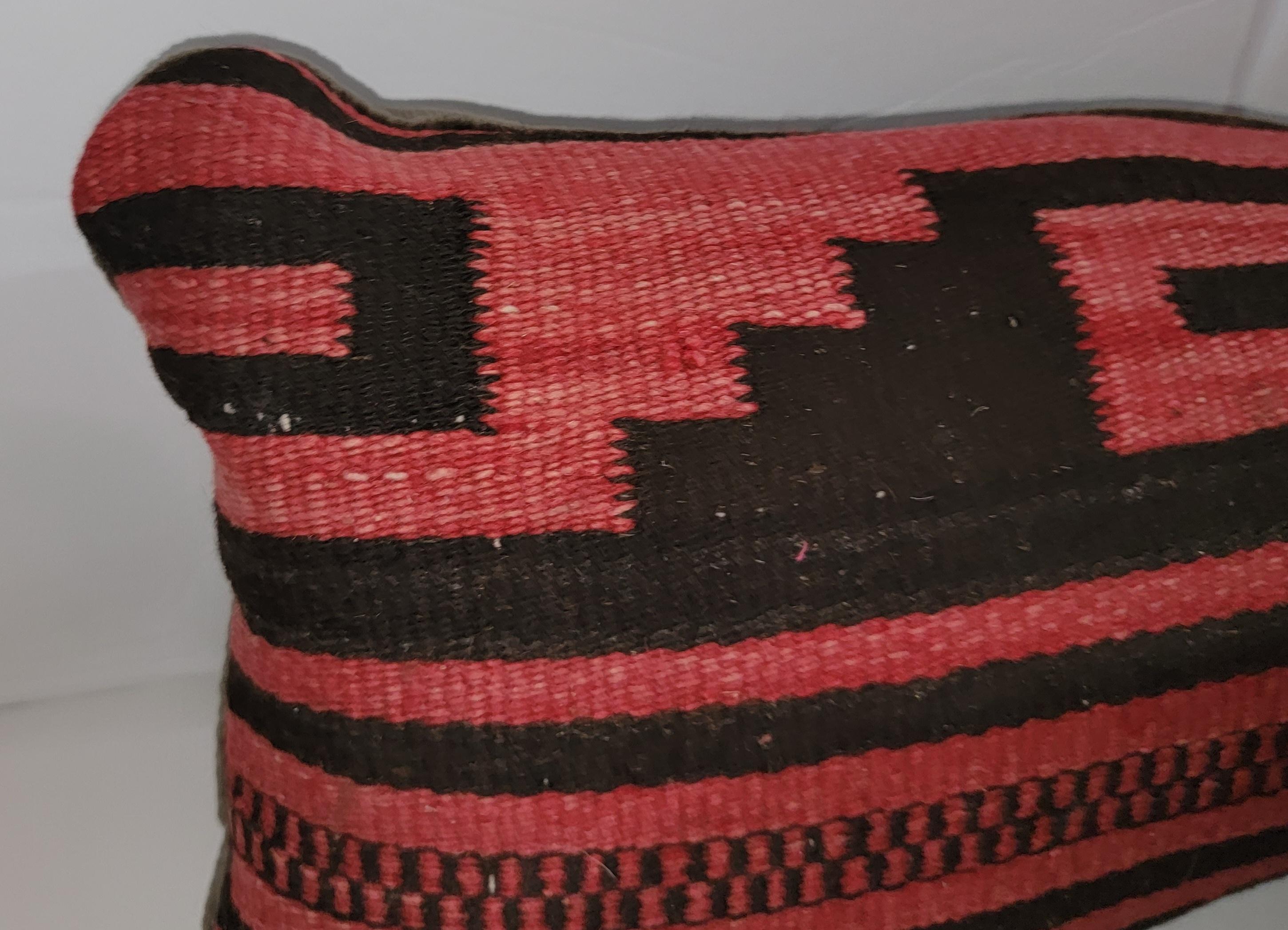 American Mexican Indian Weaving Bolster Pillows, Pair