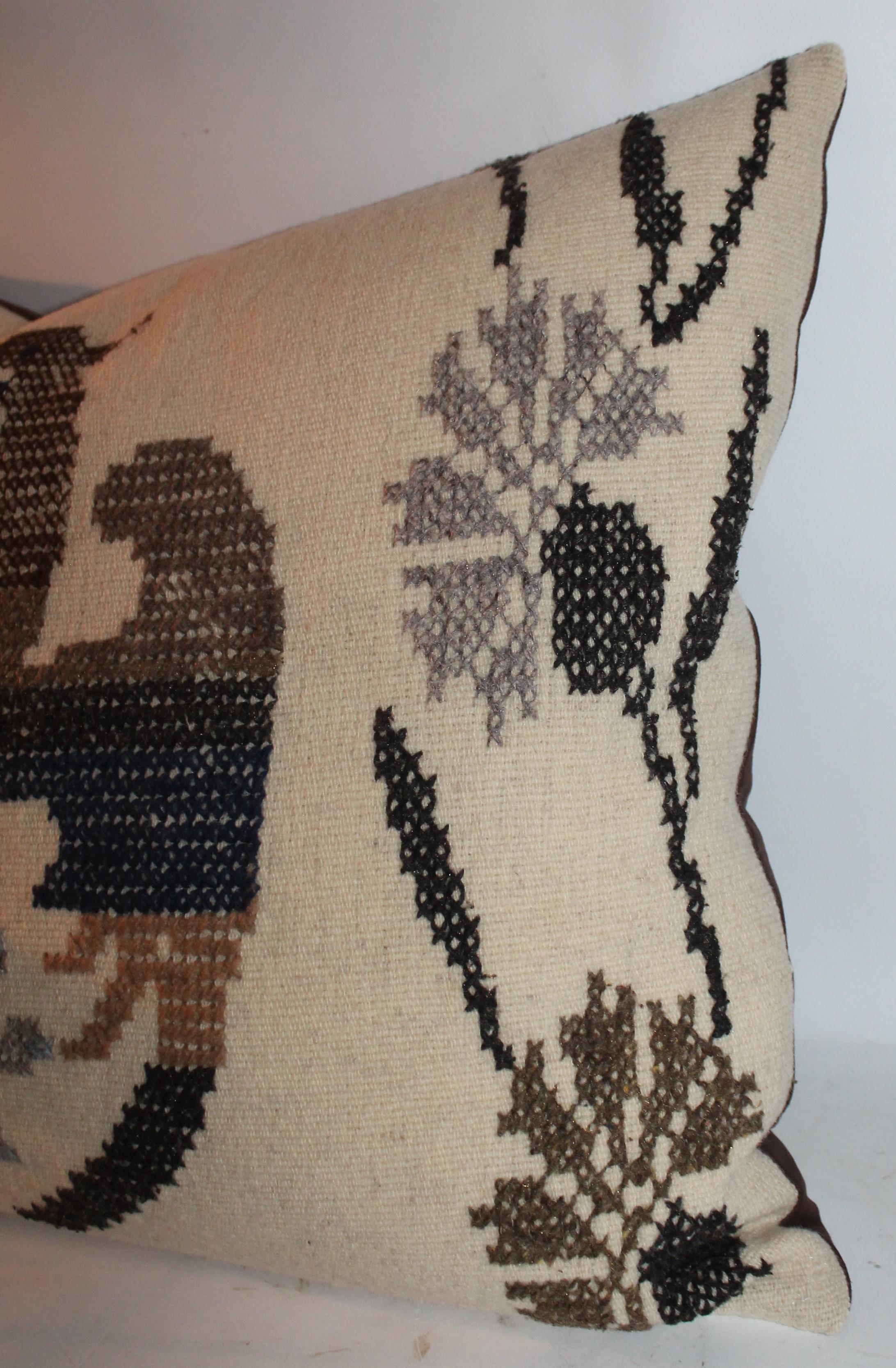 Mexican Indian Weaving And Embroidered Big Pillows For Sale At 1stdibs