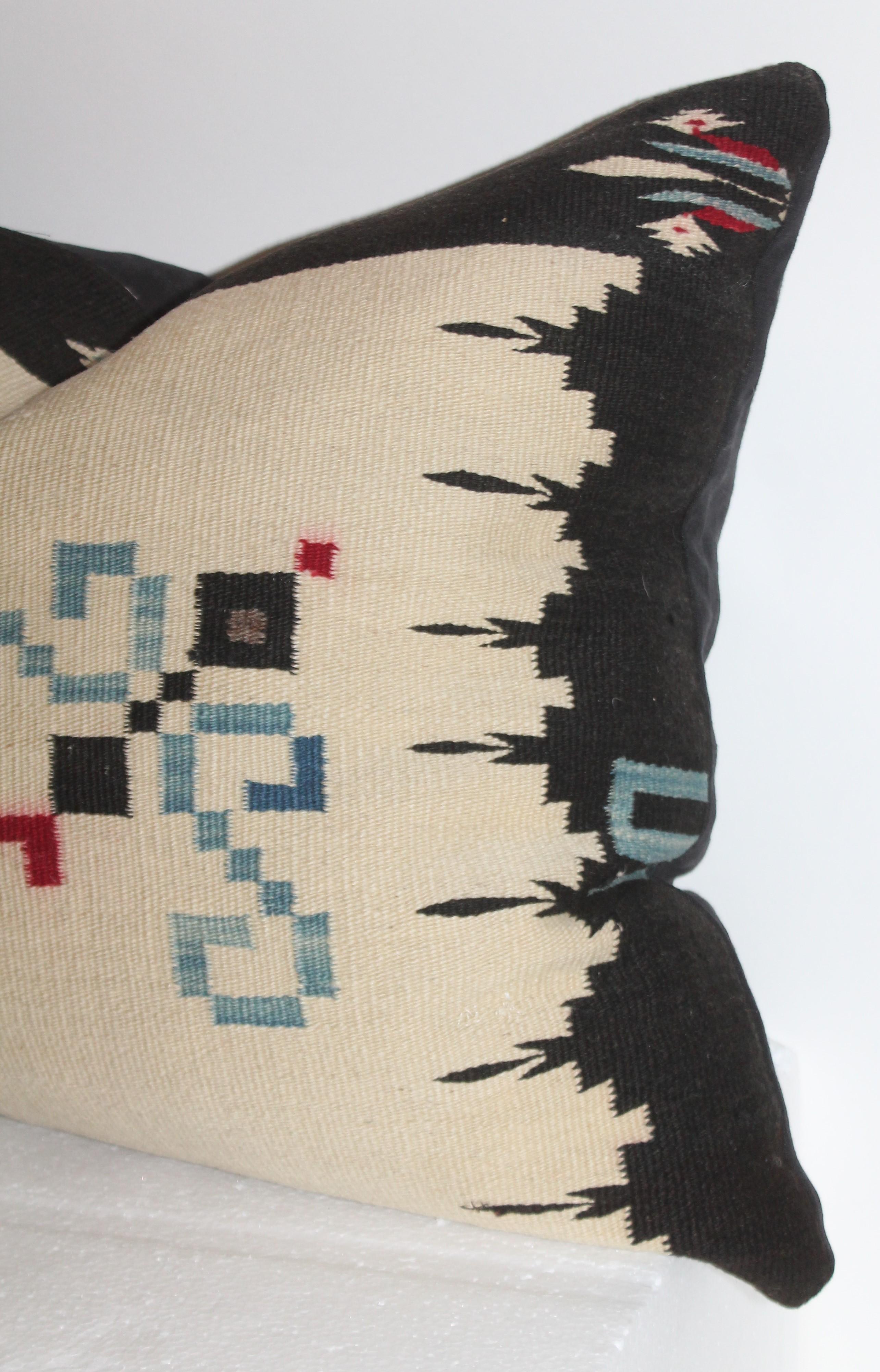 Mexican Indian Weaving Pillows, Pair For Sale 1