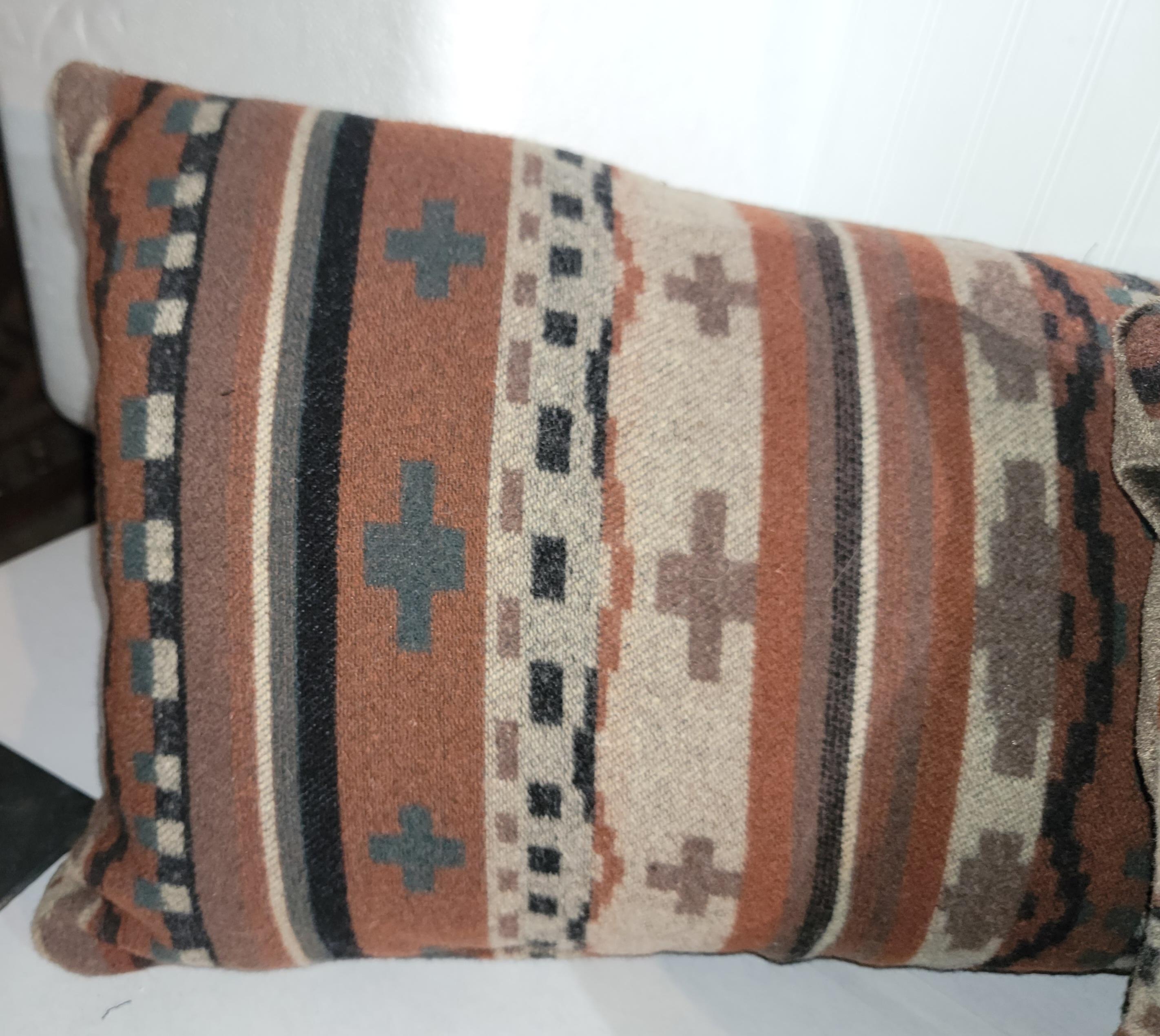 American Mexican Indian weaving pillows with Mohair backing For Sale