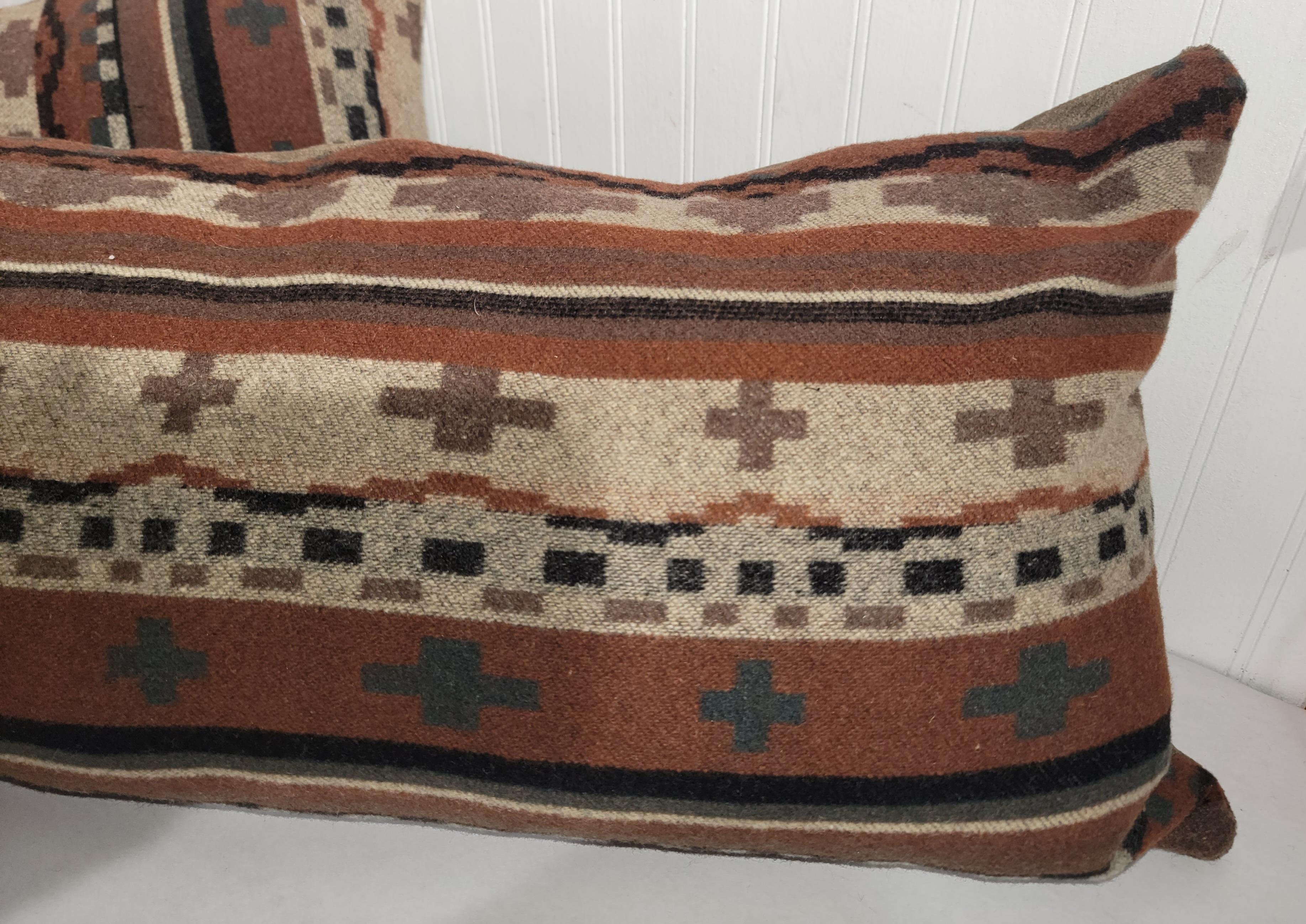 Mexican Indian weaving pillows with Mohair backing In Good Condition For Sale In Los Angeles, CA