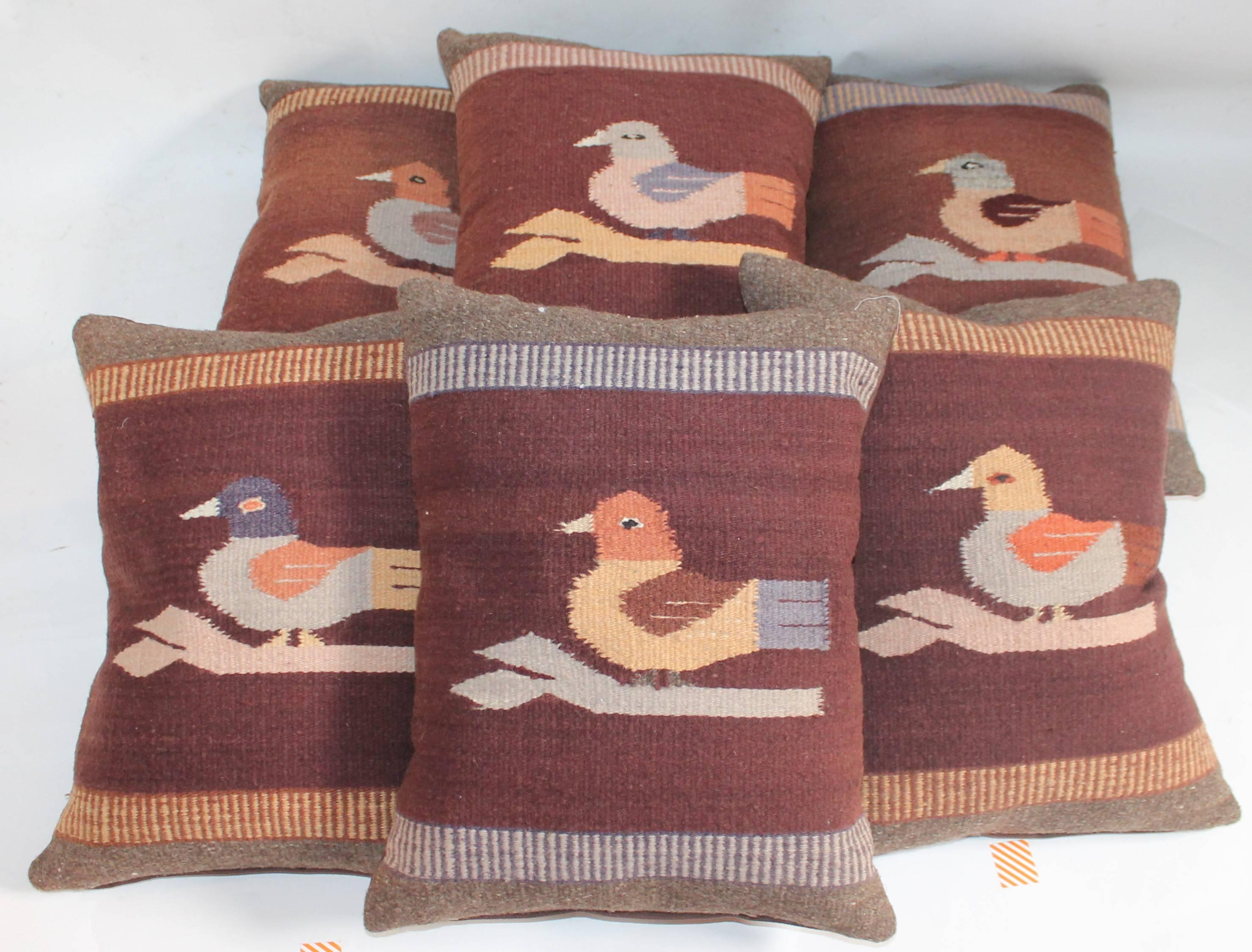 American Mexican Indian Weaving's Bird Pillows