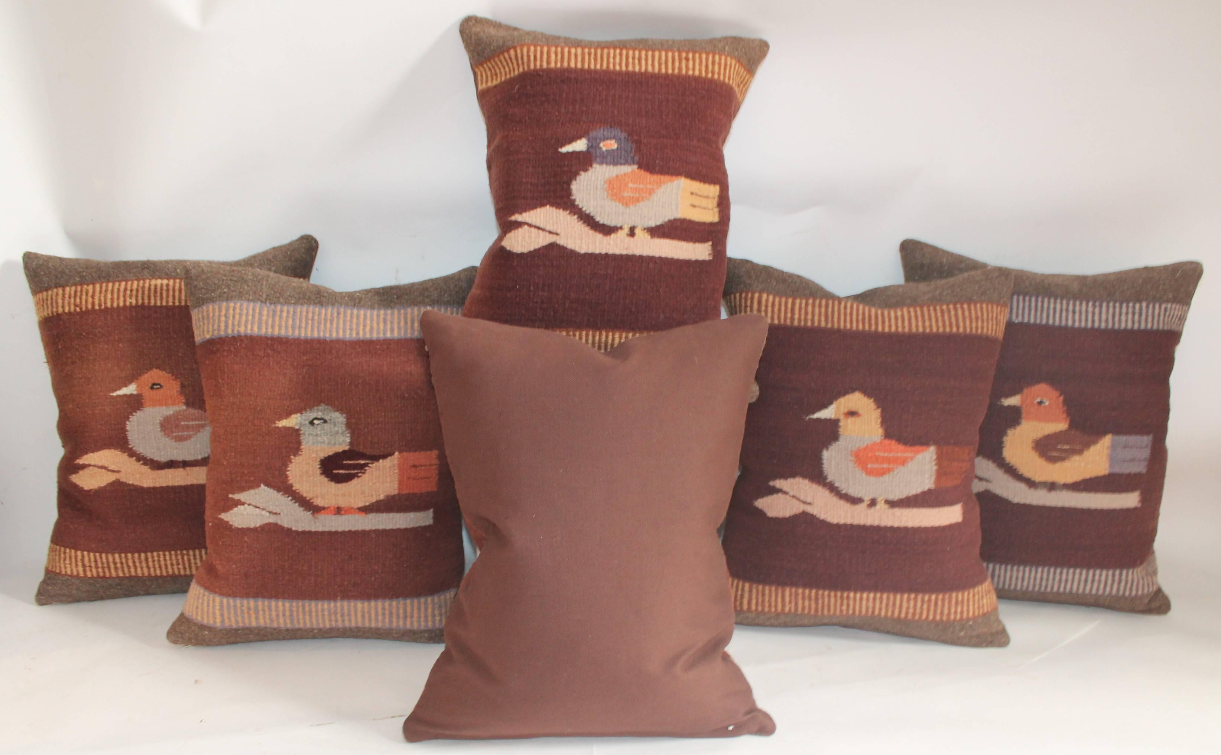 Mexican Indian Weaving's Bird Pillows 1