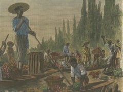 Mexican Indians Bringing Flowers and Fruits to Market, Lake Chalco, 1866