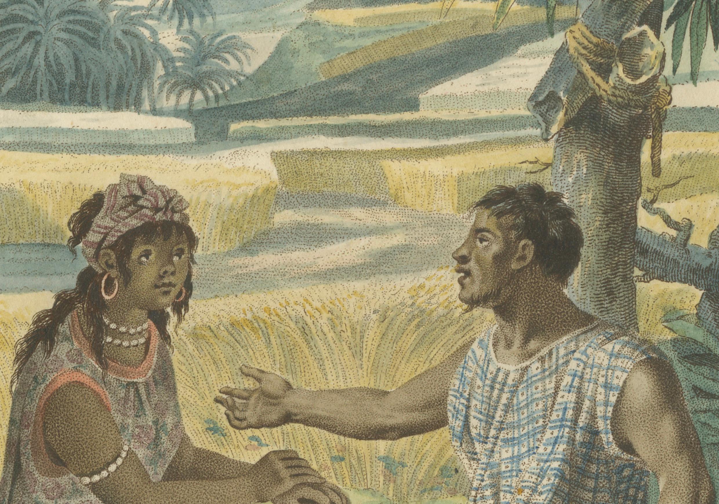 Mexikanische Ureinwohner - Antiker handkolorierter ethnografischer Druck um 1805 im Zustand „Gut“ im Angebot in Langweer, NL