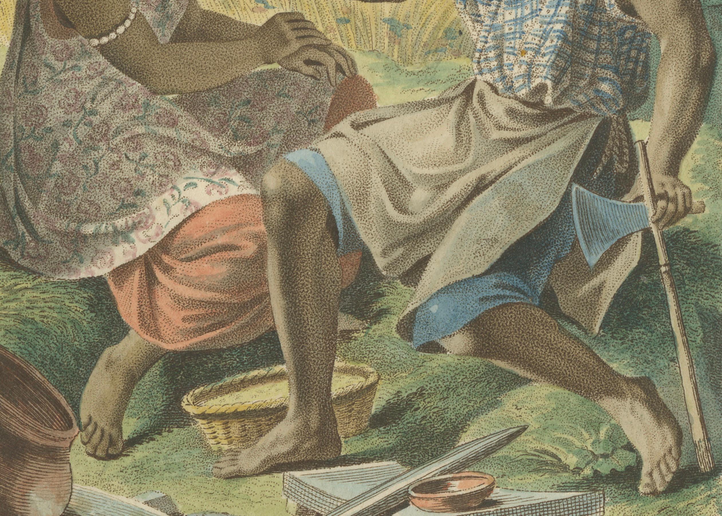 Mexikanische Ureinwohner - Antiker handkolorierter ethnografischer Druck um 1805 (19. Jahrhundert) im Angebot