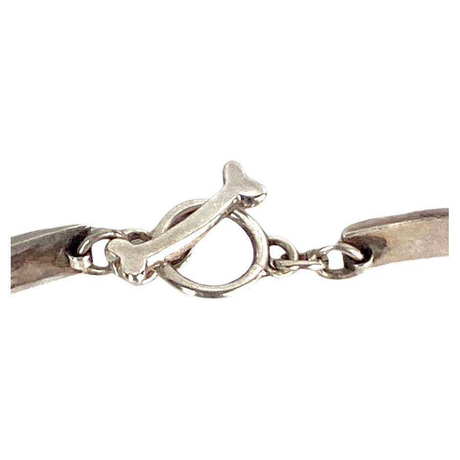 Collar de jaguar mexicano, plata y negro, marcado 925 en venta 2