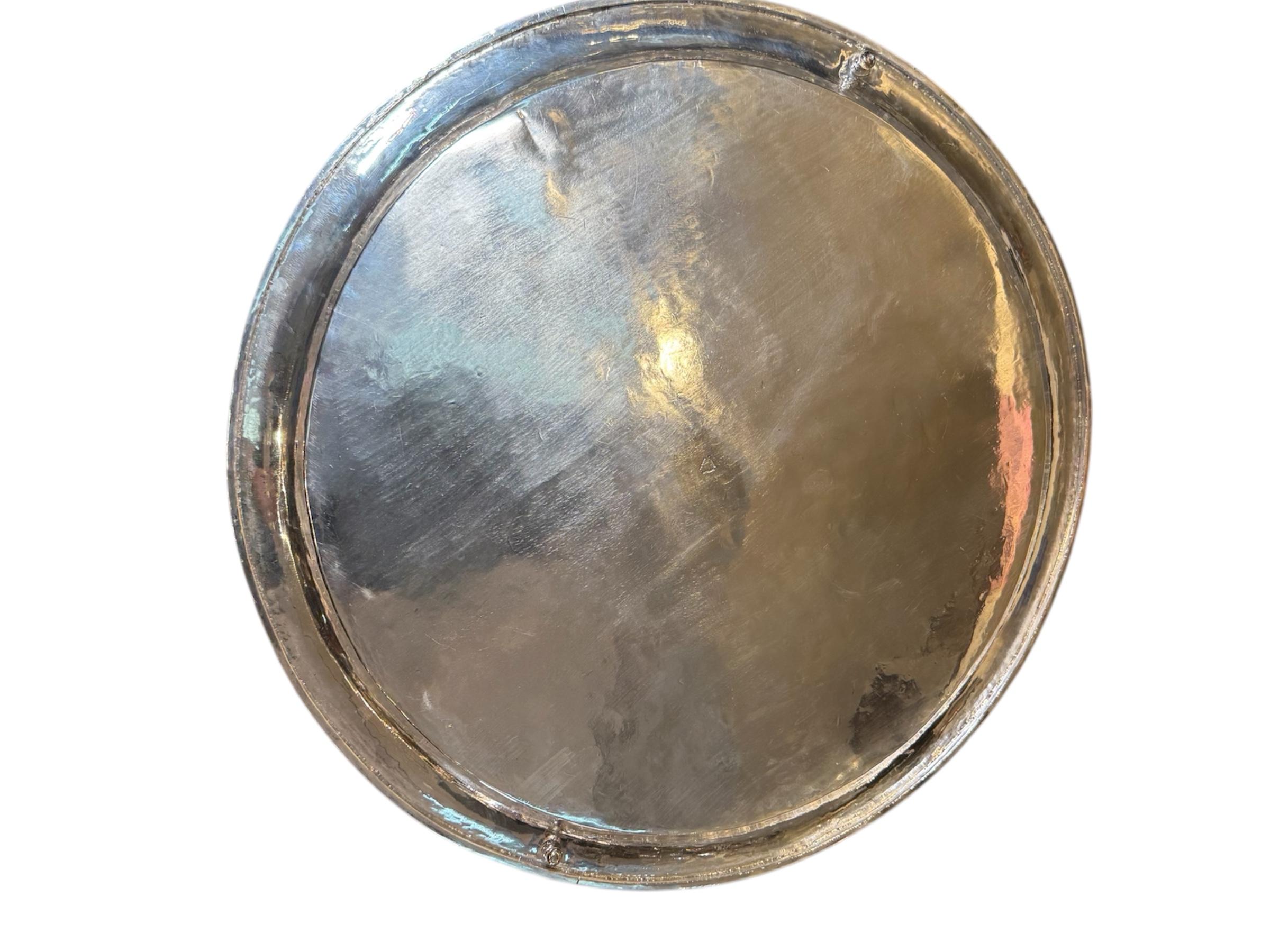 Mexican Large Round Serving Tray For Sale 3