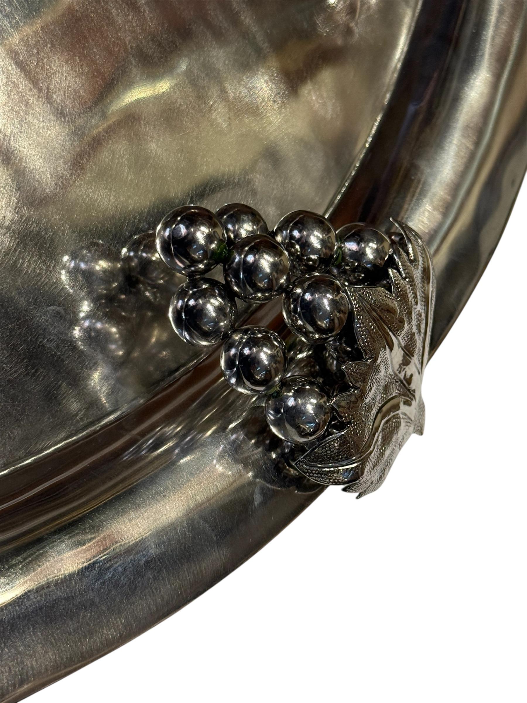 Mexican Large Round Serving Tray In Good Condition For Sale In Guaynabo, PR