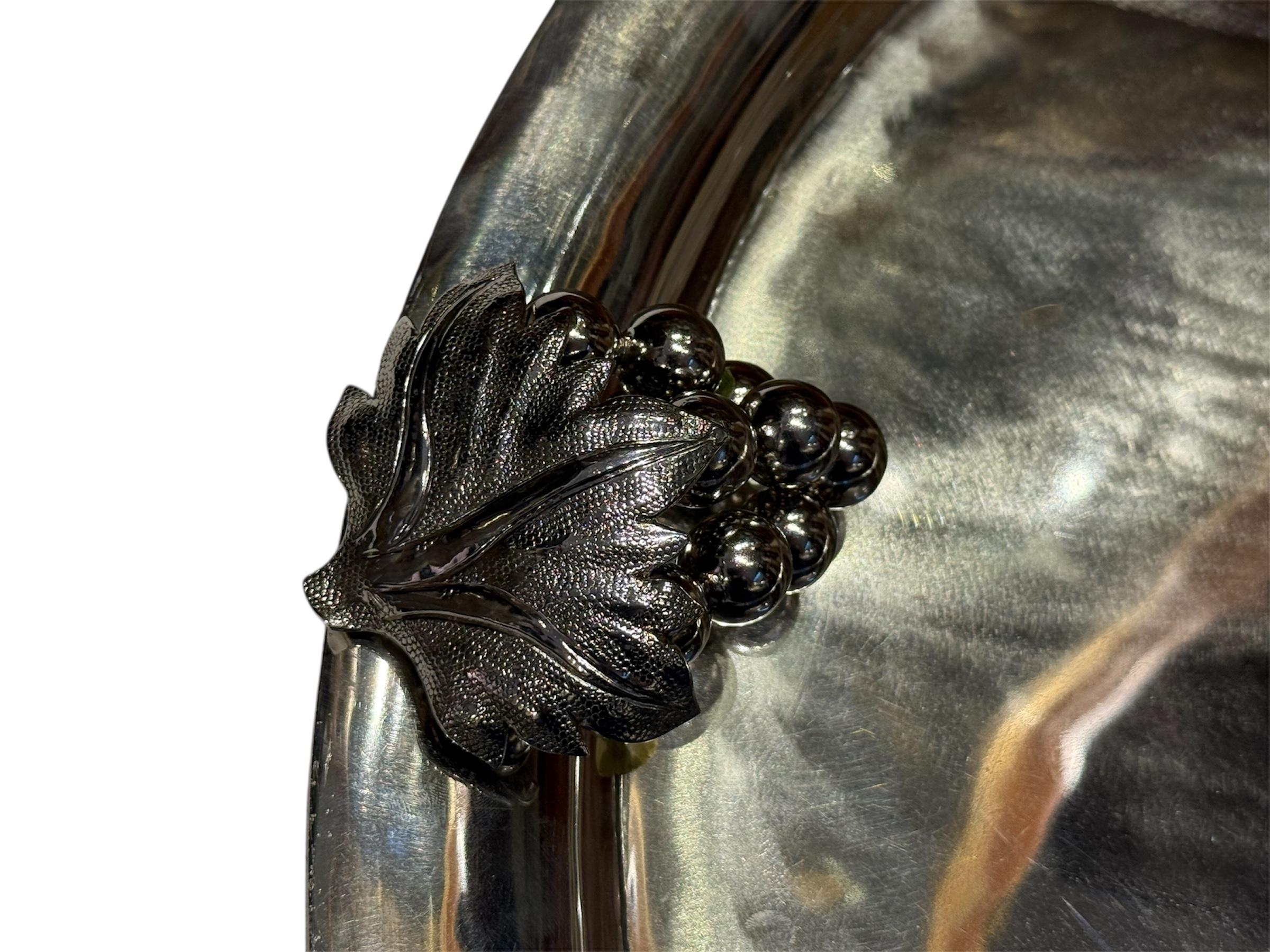 20th Century Mexican Large Round Serving Tray For Sale