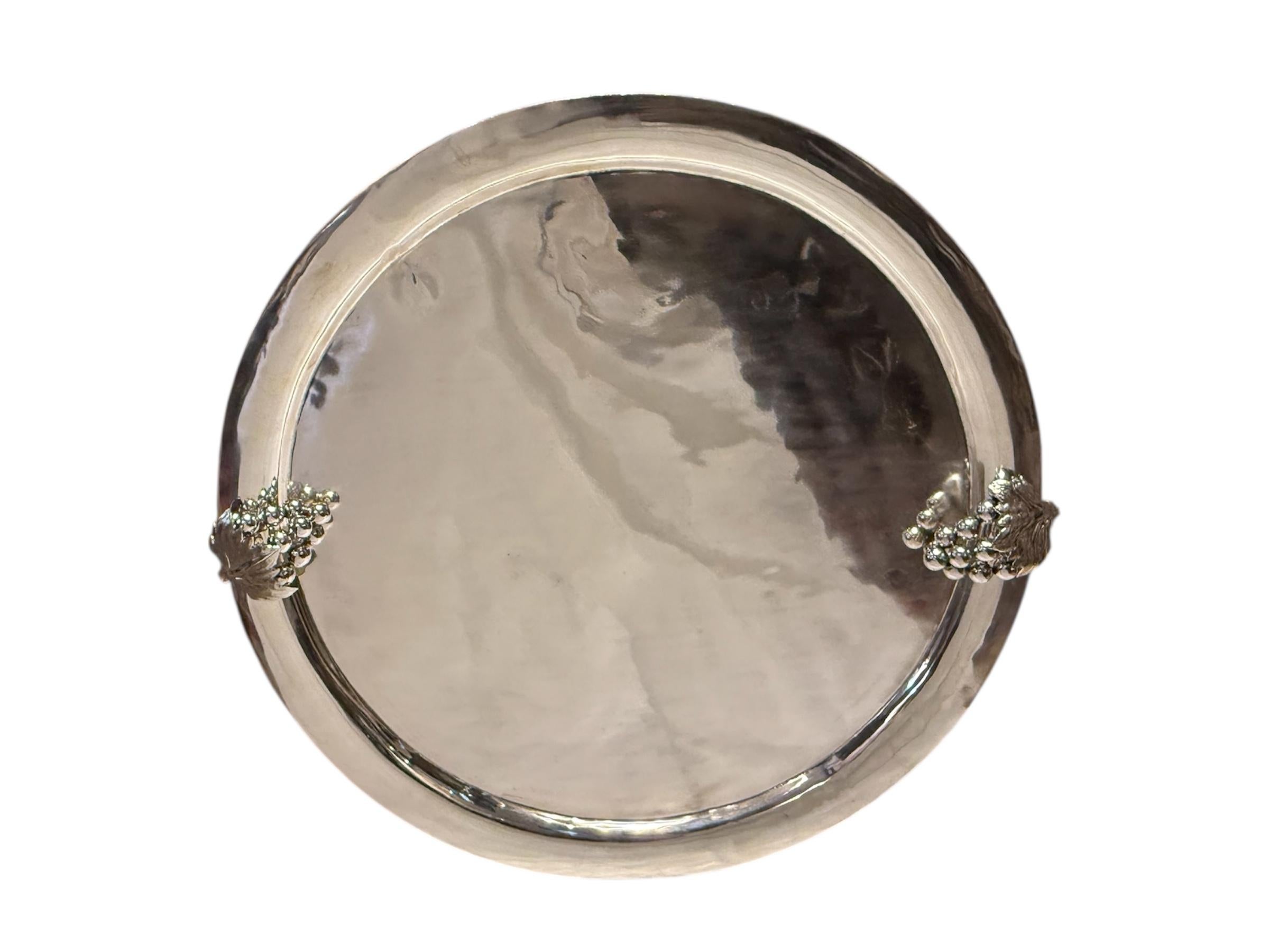 Mexican Large Round Serving Tray For Sale 1