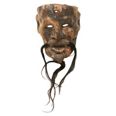 Leather Mask of Old Man/Sage, San Miguel de Allende, Mexico, Ca. 1930s