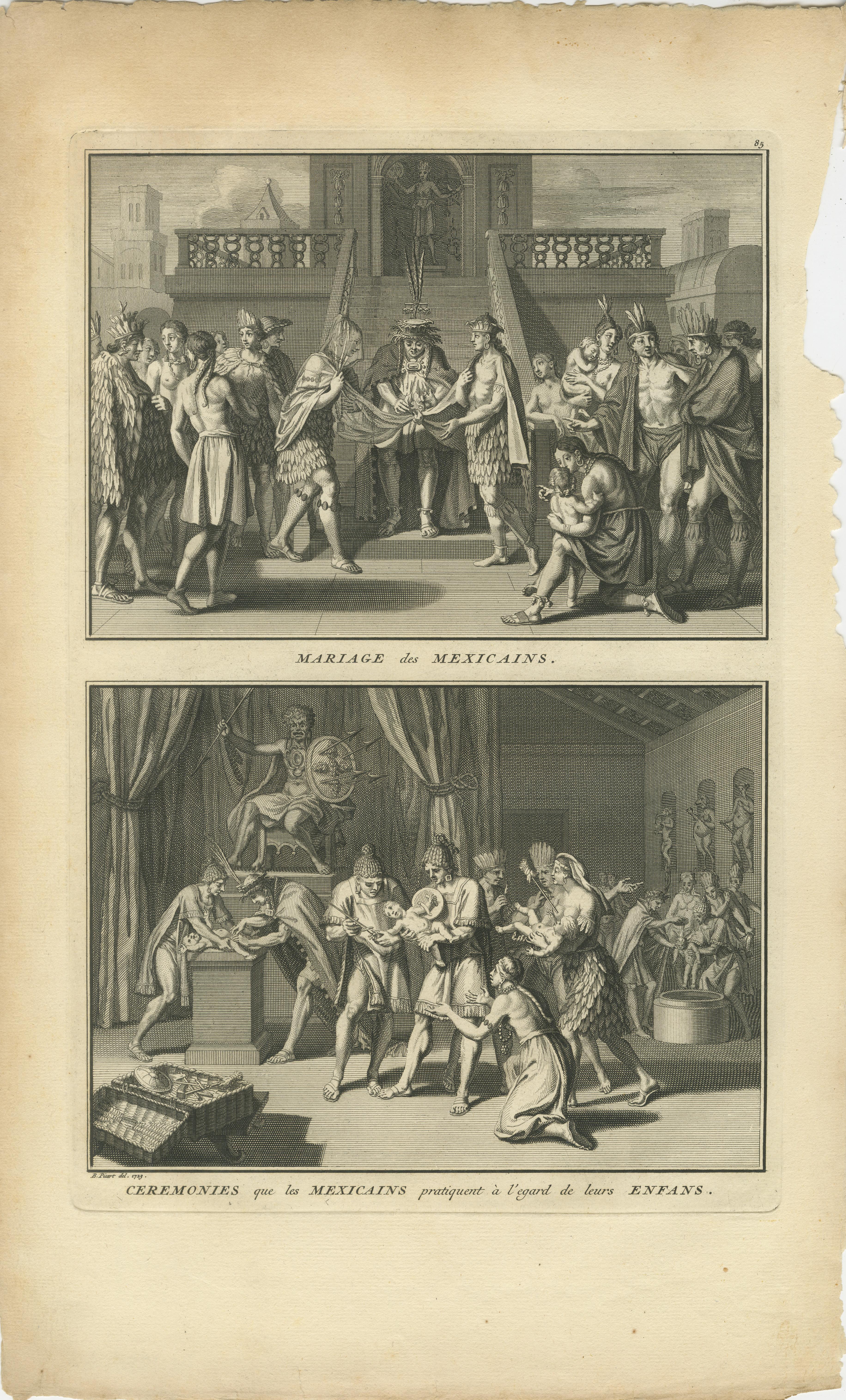 Ceremonias mexicanas de matrimonio e infancia imaginadas en el siglo XVIII, 1734 mediados del siglo XVIII en venta