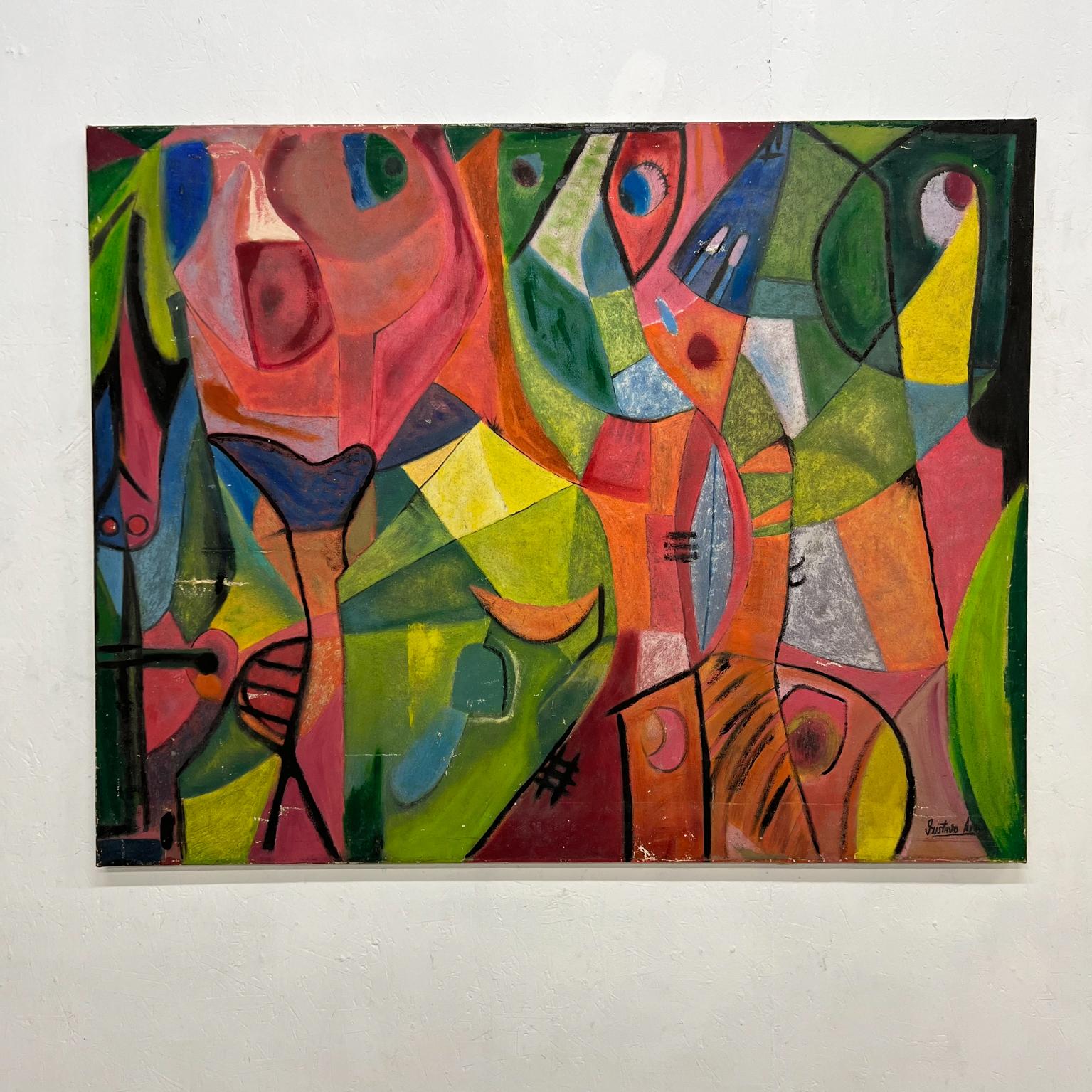 Peinture à l'huile abstraite de Pedro Coronel, style artistique des années 1960, Gustavo en vente 12