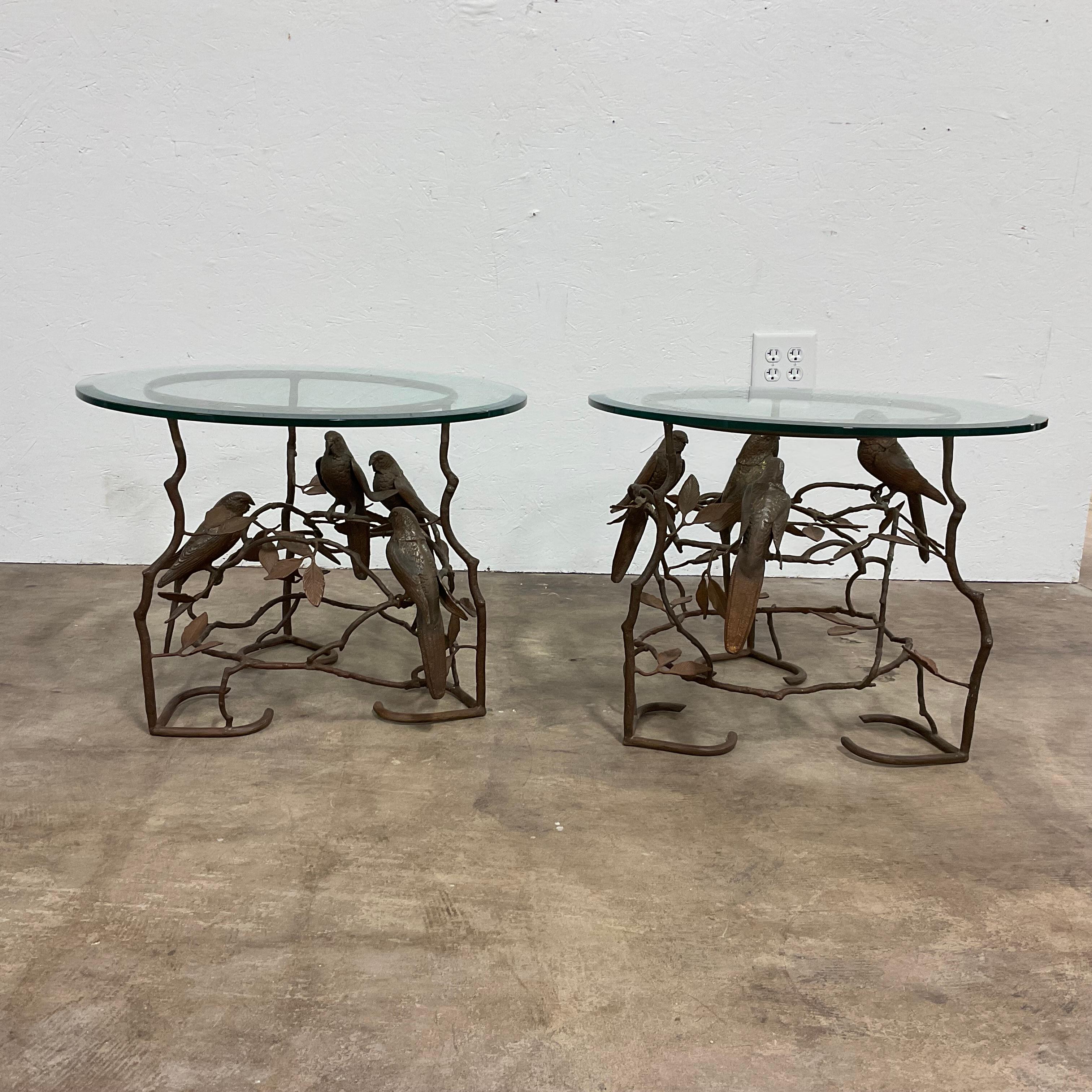 Mexican Mid Century Brass Tables in the style of Giacometti 1