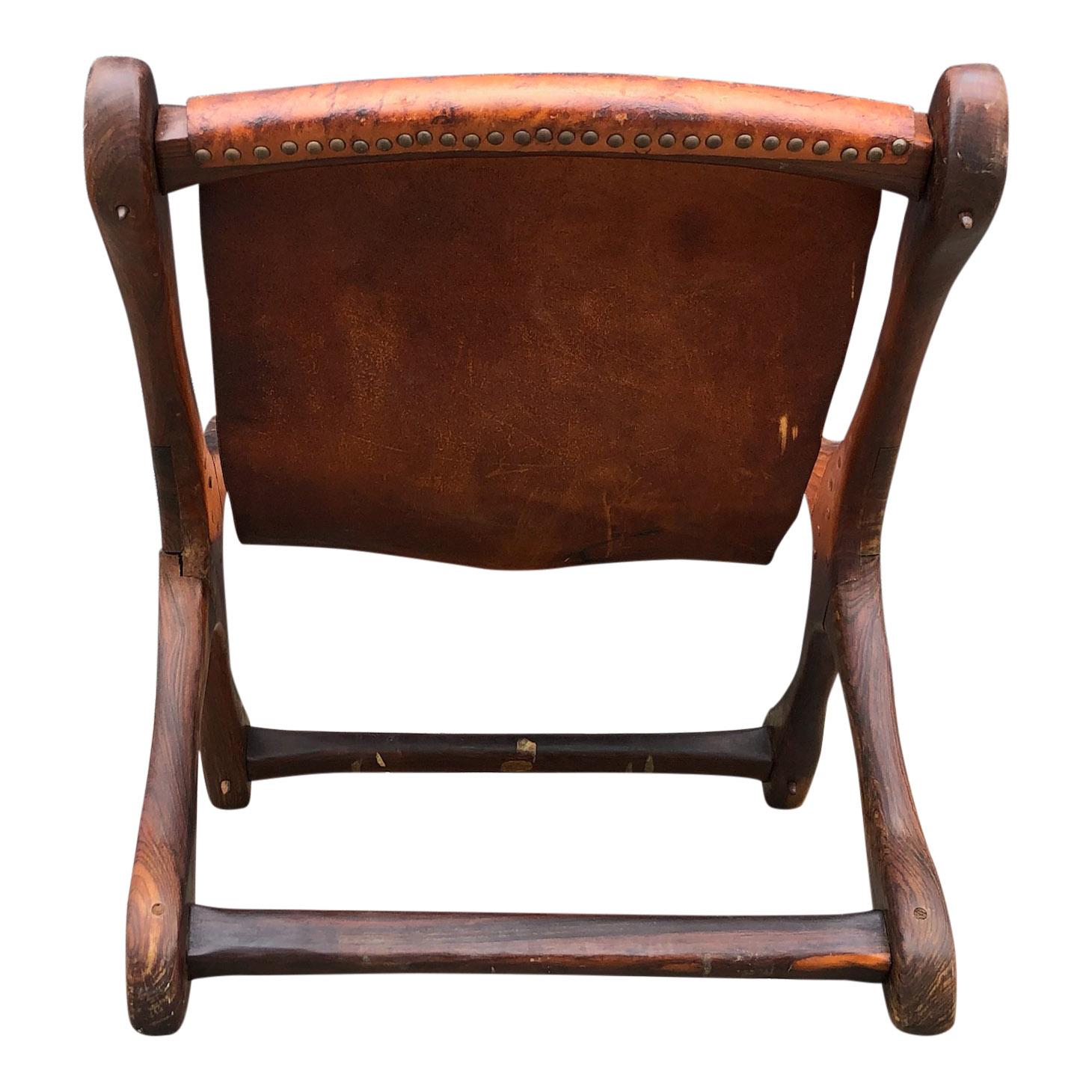 Mid-20th Century Mexican Midcentury Don Shoemaker Leather Sling Chair