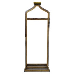 Mexican Mid-Century Modern Brass and Silver Plate Valet Stand