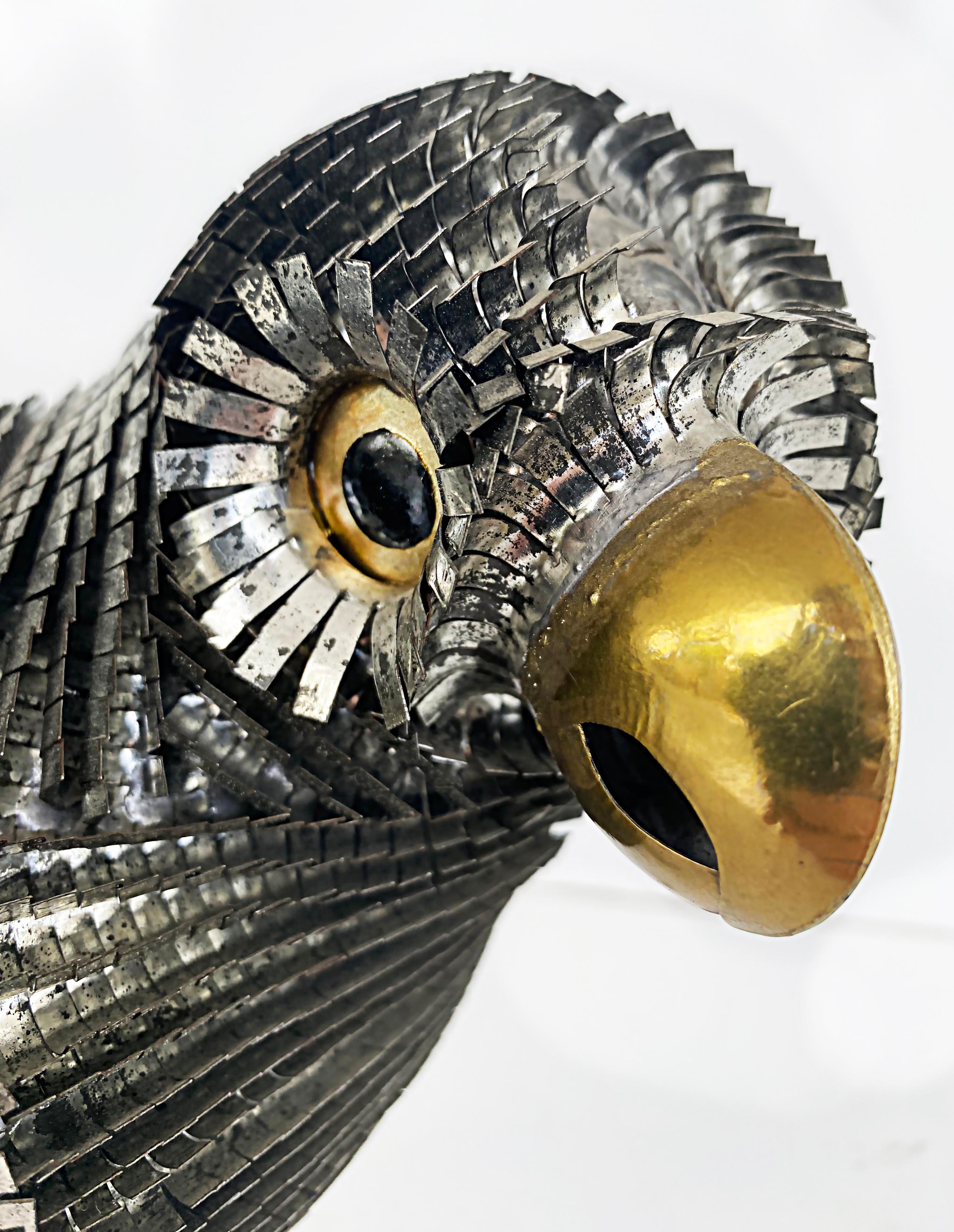 Mexikanische Vogelskulptur aus der Mitte des Jahrhunderts von Sergio Bustamante mit gemischten Metallen  1