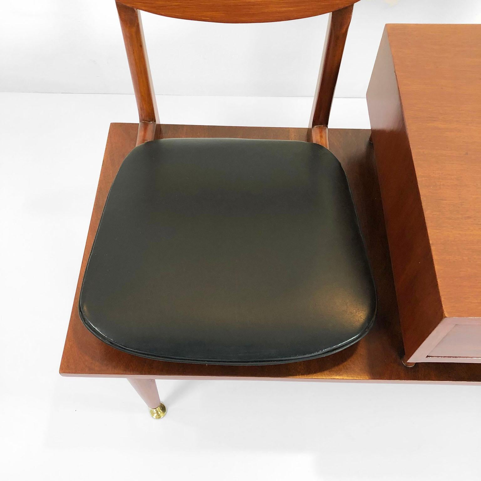 mid century modern telephone bench