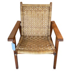 Mexican Mid-Century Modern Wicker Lounge Chair (2)