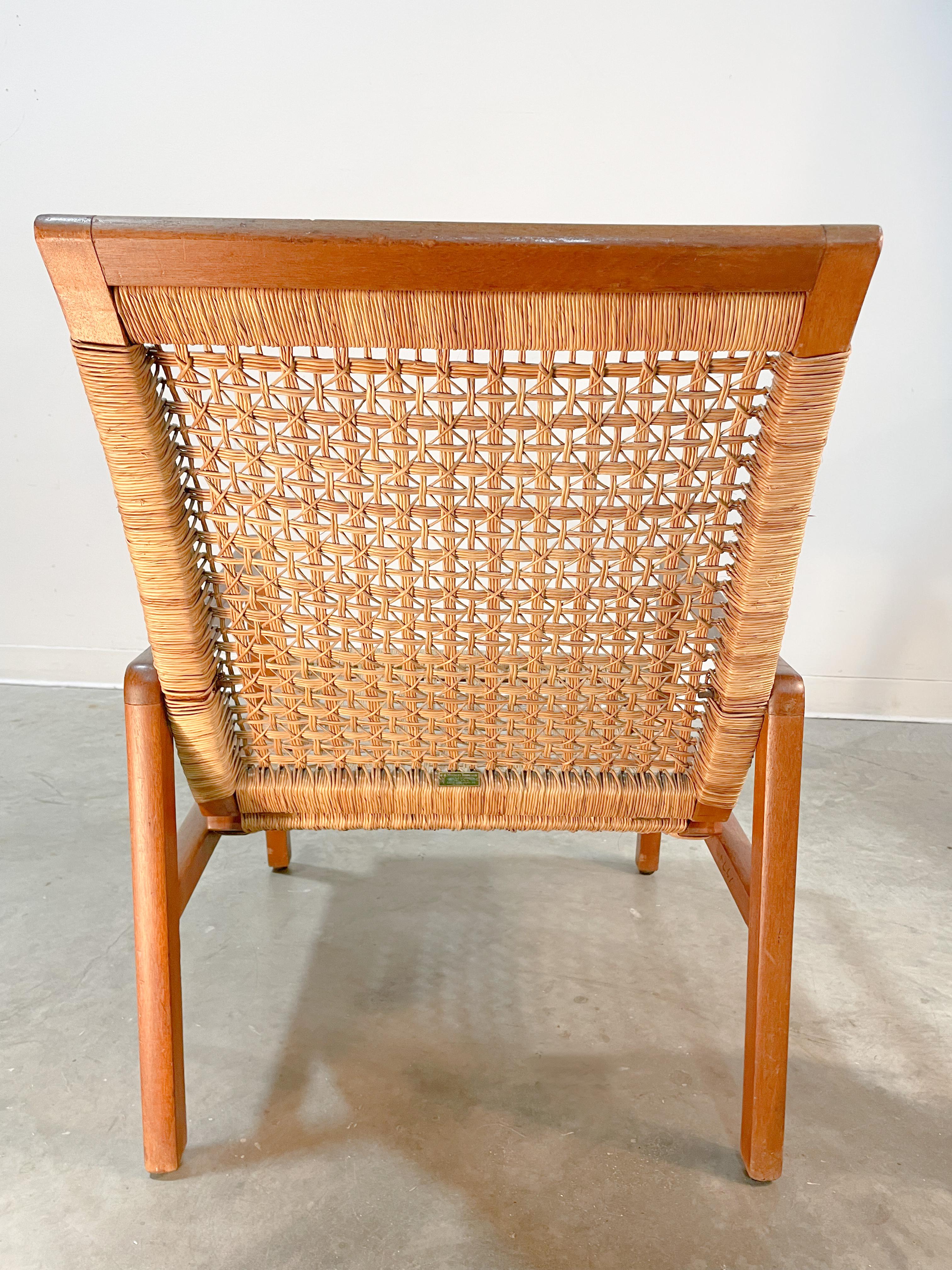 20th Century Mexican Mid-Century Modern Woven Lounge Chair