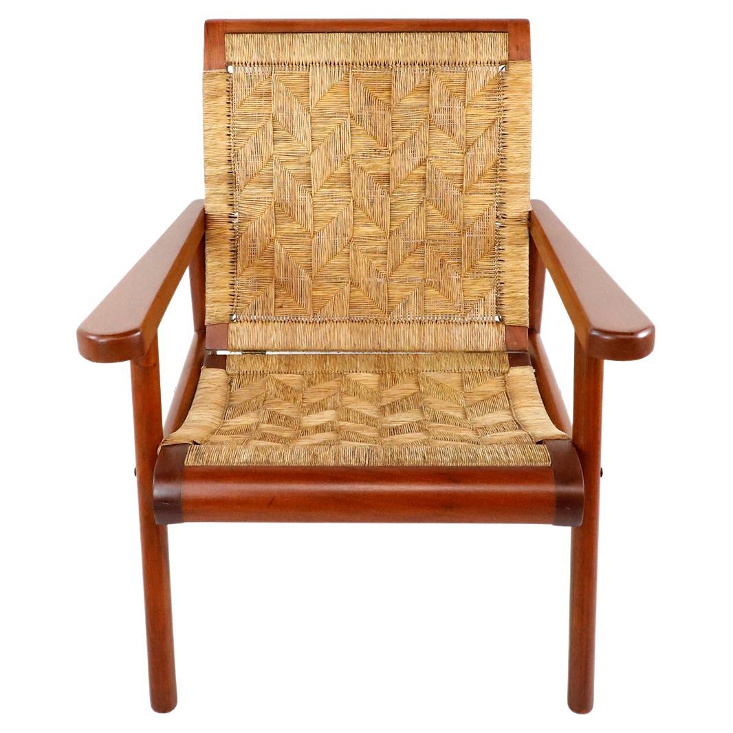 Mexican Mid-Century Modern Woven Lounge Chair