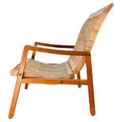 Vintage Mexican Mid-Century Modern Woven Lounge Chair