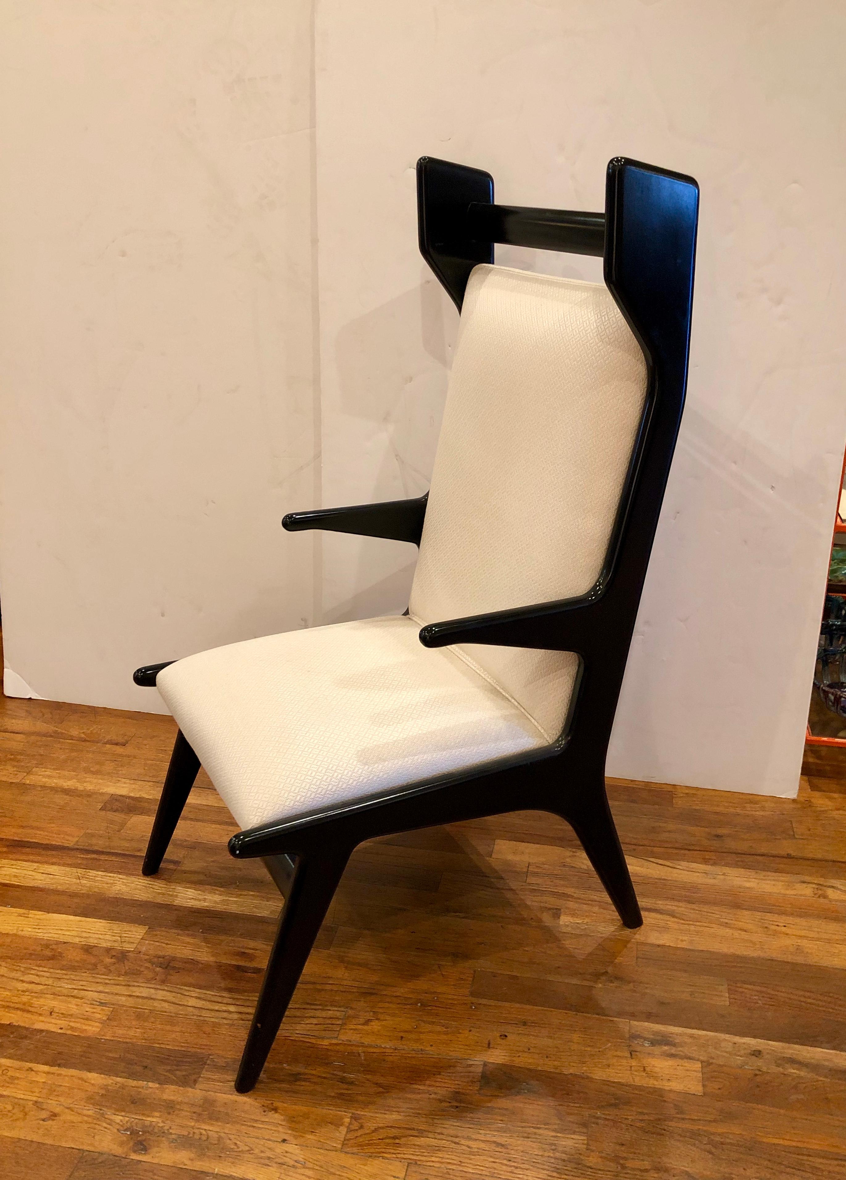 Mexican Midcentury Pair of Tall Back Chairs by Eugenio Escudero 1