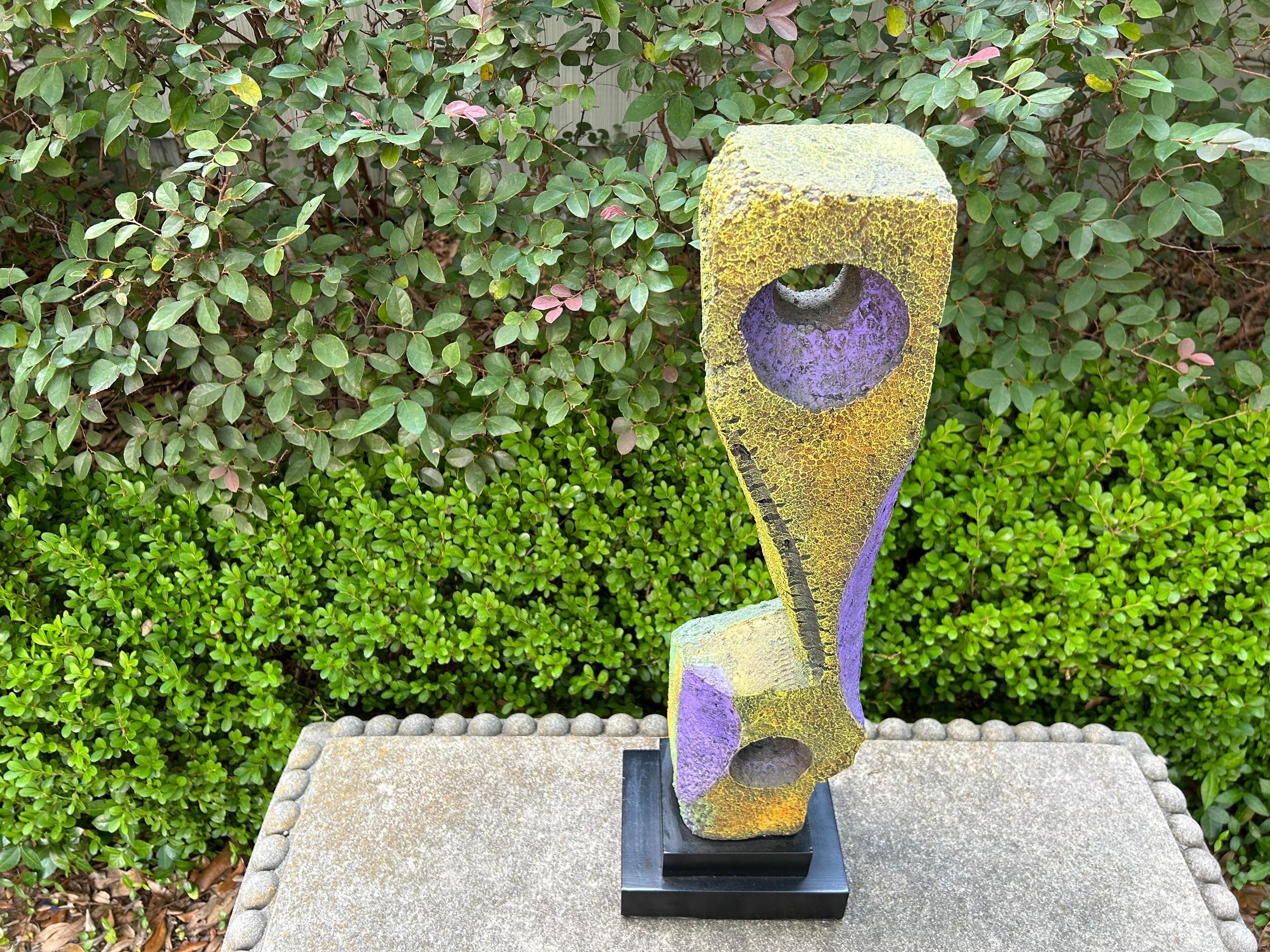 Abstrakte mexikanische moderne abstrakte Skulptur (Metall) im Angebot