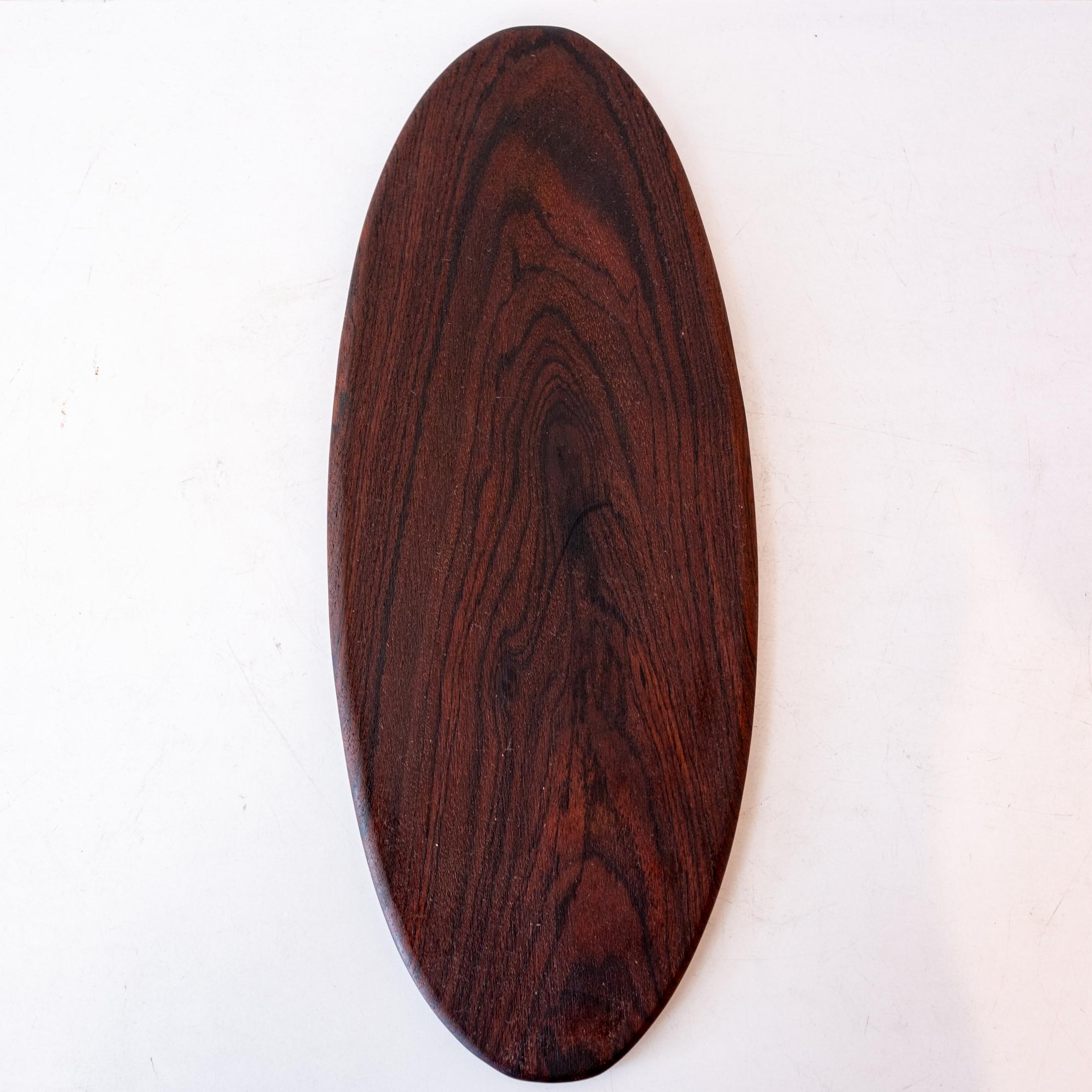 Don Shoemaker cocobolo cutting board. It includes his label on the bottom.