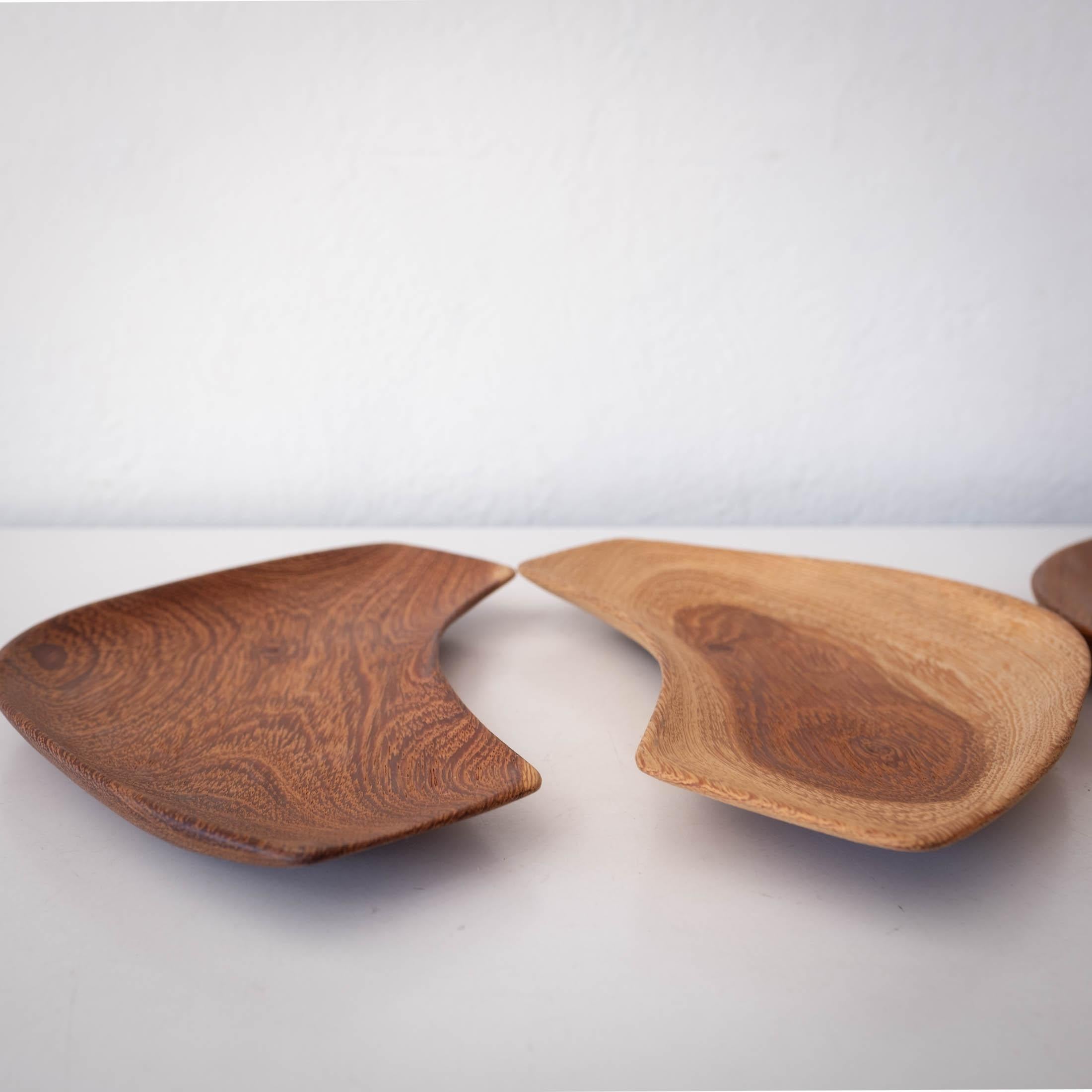 Mexican Modern Don Shoemaker Wood Trays In Good Condition For Sale In San Diego, CA