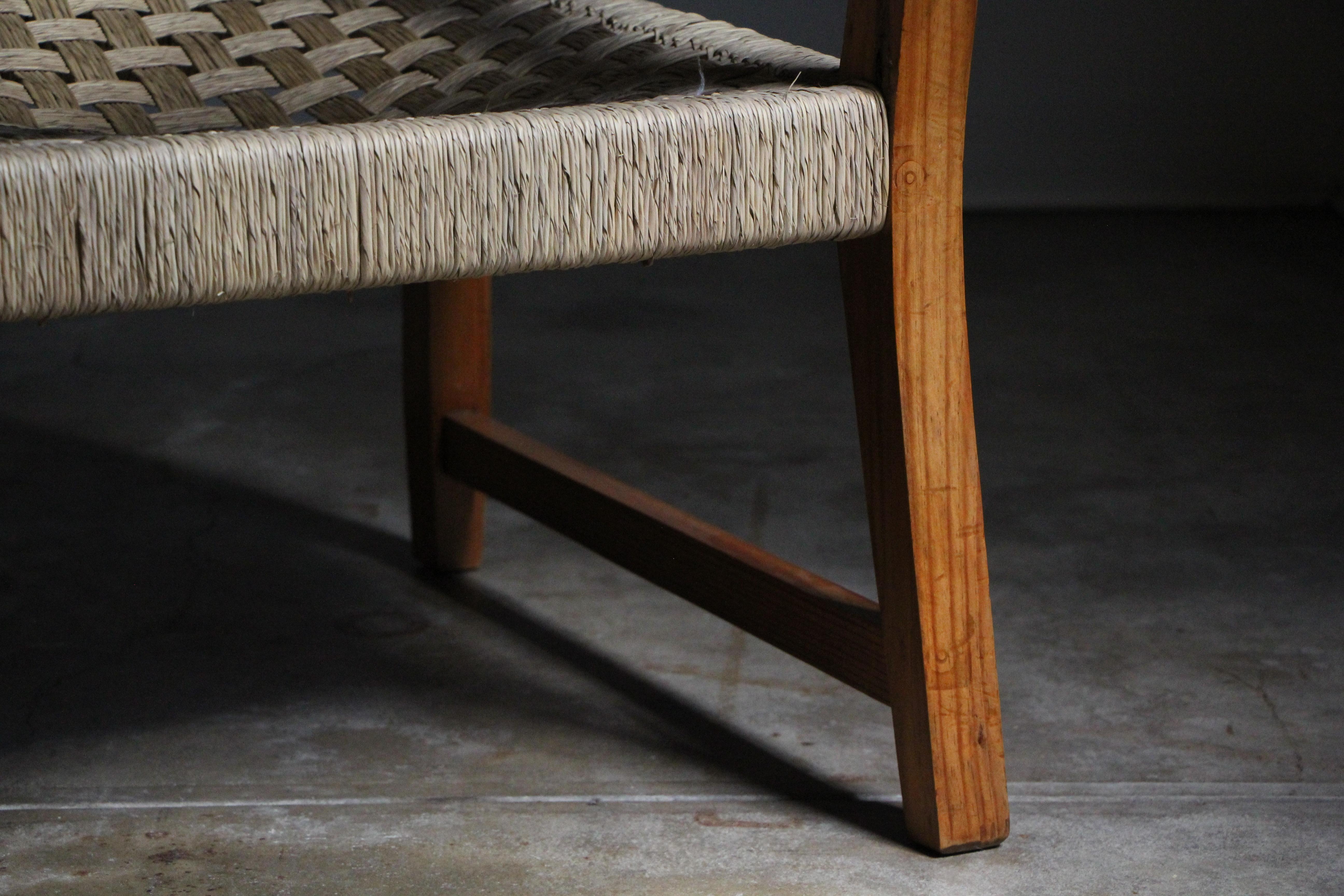 Natural Fiber Mexican Modern Lounge Chair by Michael van Beuren for Muebles
