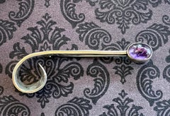 Mexican Modern Silver and Amethyst Brooch Antonio Pineda