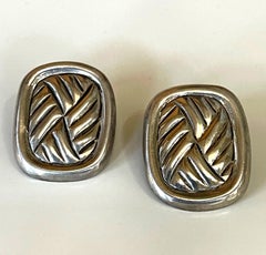 Mexican Modern Sterling Silver Earring William Spratling