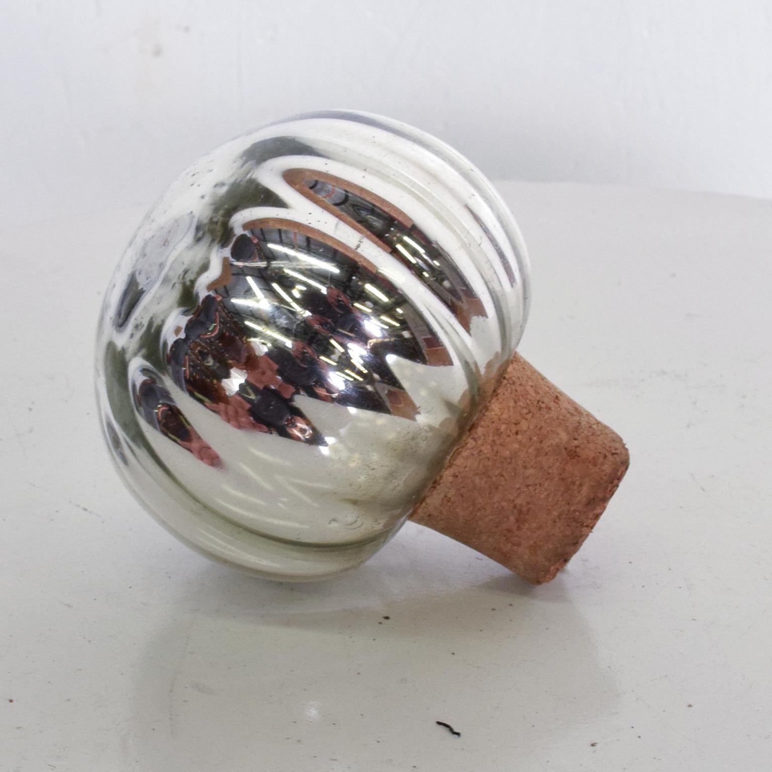 Mexican Modern Vintage Mercury Glass Stopper 1