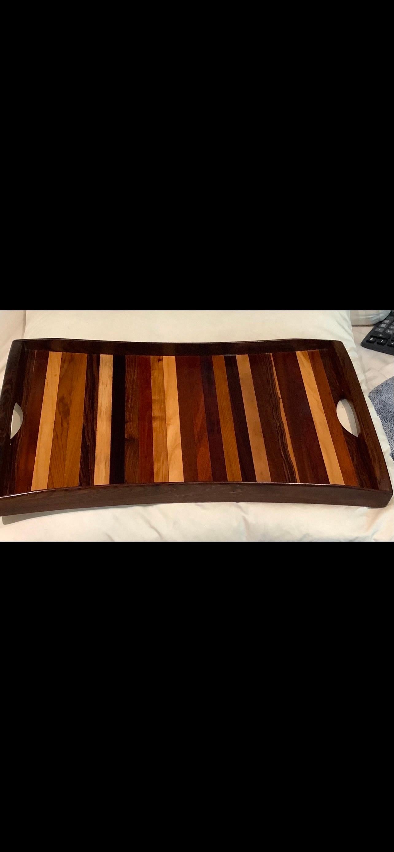 Mexican Modern Wood Tray By Don S. Shoemaker In Good Condition For Sale In Houston, TX