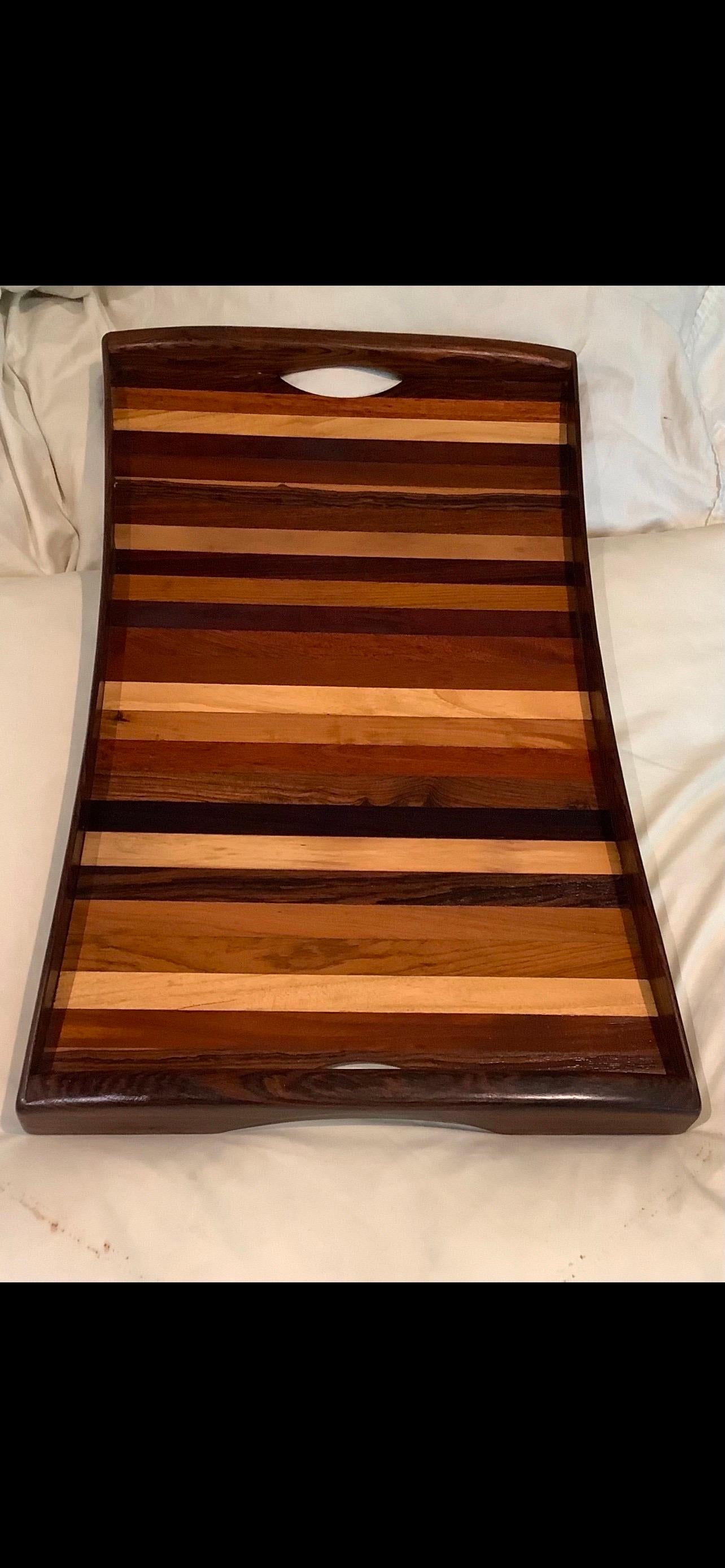Mexican Modern Wood Tray By Don S. Shoemaker For Sale 2