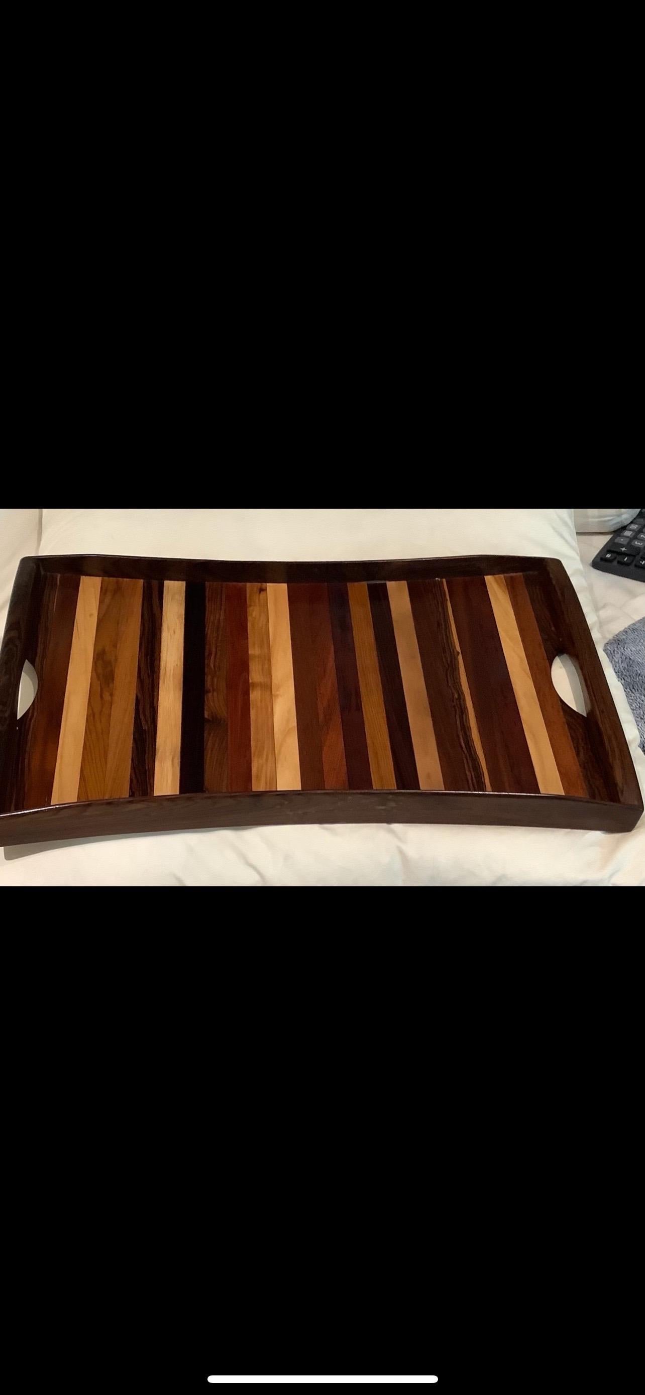 Mexican Modern Wood Tray By Don S. Shoemaker For Sale 3