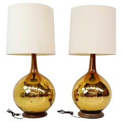Mexican Modernism Big Size Mercury Glass Table Lamps