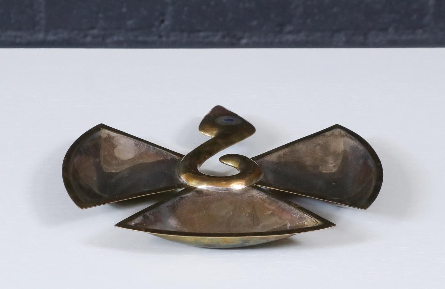 Mid-20th Century Mexican Modernist Abstract Bird Tray by Los Castillos For Sale