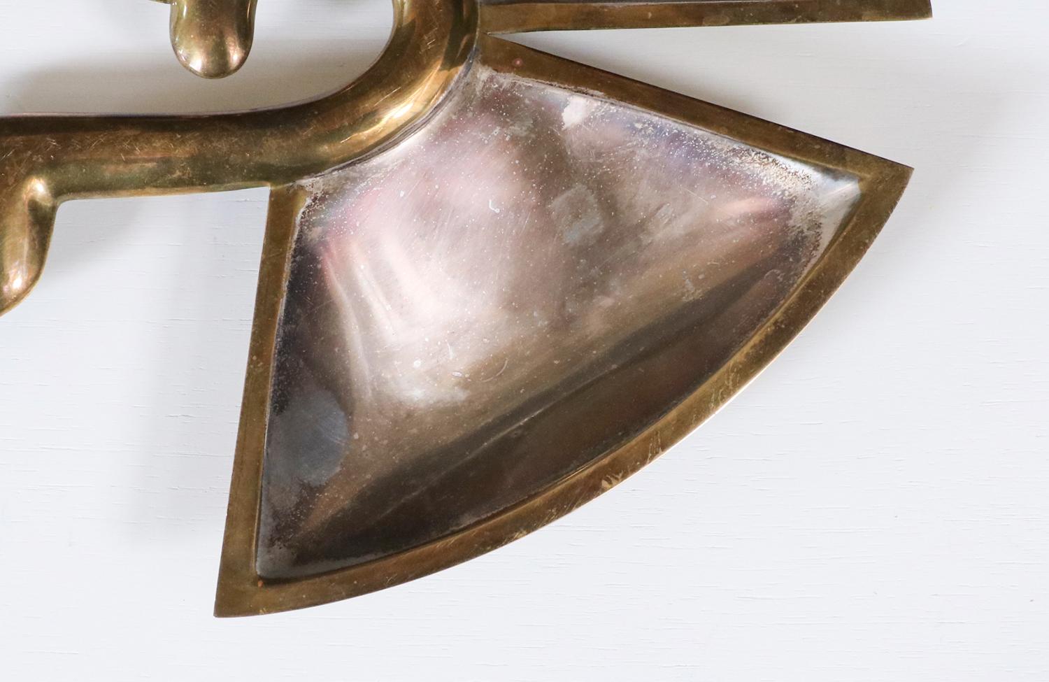 Mexican Modernist Abstract Bird Tray by Los Castillos For Sale 3