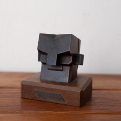 Modernistische mexikanische Art-Déco-Skulptur von Plutarco Elías Calles