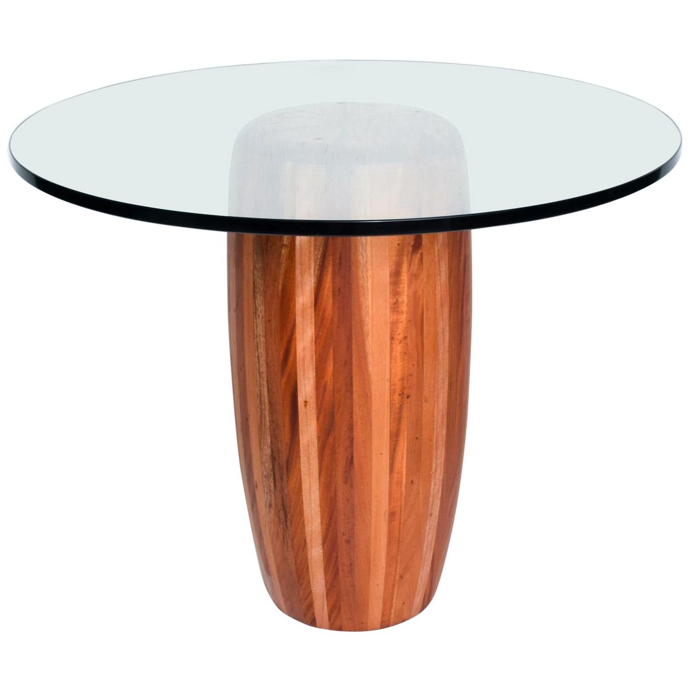 Mexican Modernist Cedar Wood Pedestal Center Table