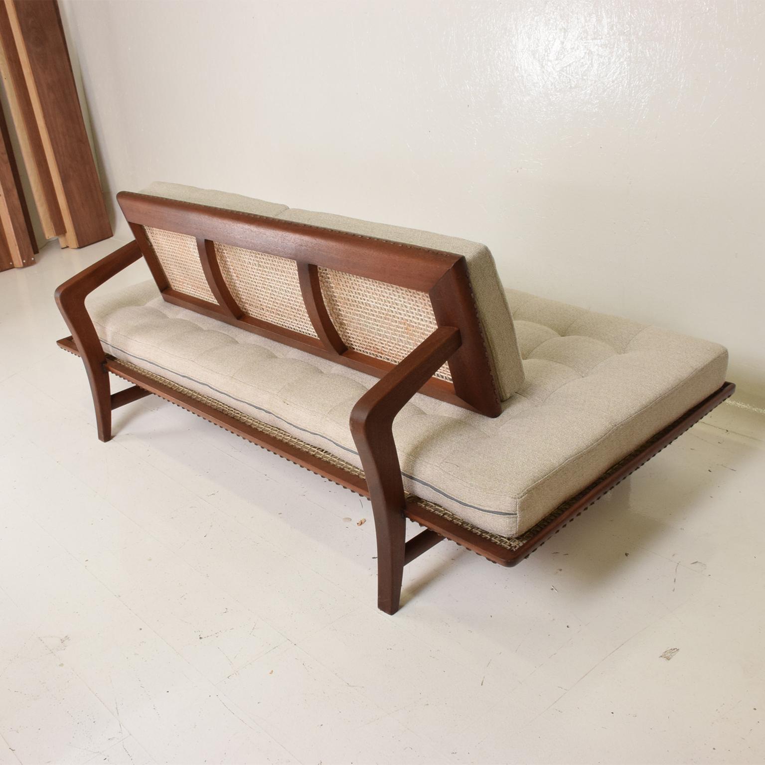 Mid-Century Modern Mexican Modernist Chaise Lounge Daybed by Charles Allen, Regil de Yucatian