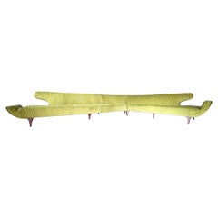 Mexican Modernist Chartreuse Sofa by Eugenio Escudero, circa 1960s